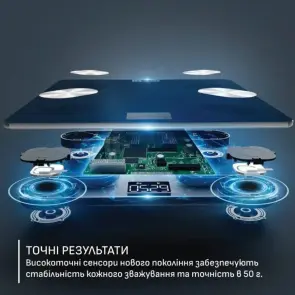 Ваги Tefal підлогові Goodvibes Life+, 180кг, Bluetooth, AAAx3 в комплекті, скло, синій №9