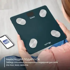 Ваги Tefal підлогові Goodvibes Life+, 180кг, Bluetooth, AAAx3 в комплекті, скло, синій №11