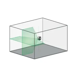 Рівень лазерний EASY-MARK 1H/1V-30, зелений з адаптером №3