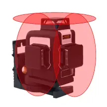 Рівень лазерний 3D-Mark 1H/2V/360-50, червоний з адаптером 149-A360