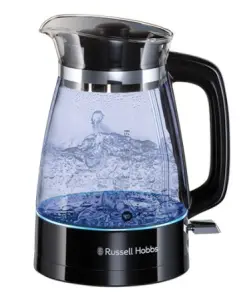 Електрочайник Russell Hobbs Hourglass 1.7л, скло, підсвічування, чорно-сріблястий №1