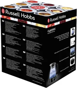 Електрочайник Russell Hobbs Hourglass 1.7л, скло, підсвічування, чорно-сріблястий №7
