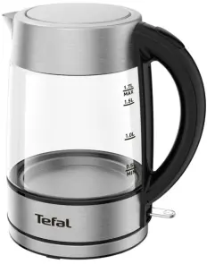 Електрочайник Tefal Glass Kettle 1.7л, скло, з підсвіткою, сріблясто-чорний №2