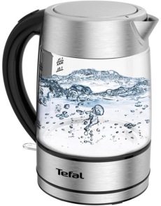 Електрочайник Tefal Glass Kettle 1.7л, скло, з підсвіткою, сріблясто-чорний №6
