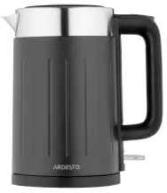 Електрочайник ARDESTO 1.7л, Strix, подвійні стінки, чорний матовий
