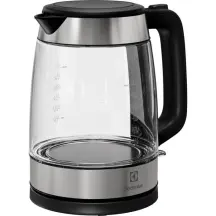 Електрочайник Electrolux 1.7л, Strix, скло, сріблясто-чорний