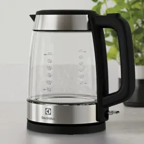 Електрочайник Electrolux 1.7л, Strix, скло, сріблясто-чорний №3