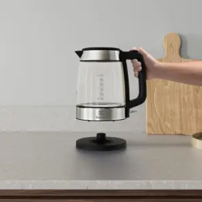 Електрочайник Electrolux 1.7л, Strix, скло, сріблясто-чорний №7