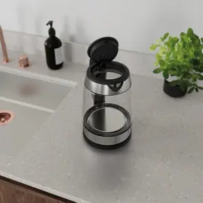 Електрочайник Electrolux 1.7л, Strix, скло, сріблясто-чорний №8