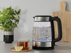 Електрочайник Electrolux 1.7л, Strix, скло, сріблясто-чорний №9
