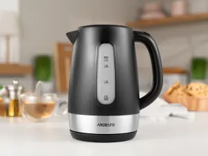 Електрочайник ARDESTO 1.7л, Strix, пластик, чорний матовий №7