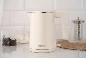 Електрочайник ARDESTO 1л, Strix, подвійні стінки, бежевий №10