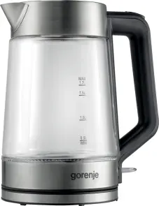 Електрочайник Gorenje 1.7л, 2,200 Вт, strix контроль, скло, нерж №2