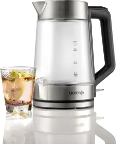 Електрочайник Gorenje 1.7л, 2,200 Вт, strix контроль, скло, нерж №4
