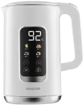 Електрочайник Sencor 1.7л, Strix, LED дисплей, подвійні стінки, сенс. керування, білий