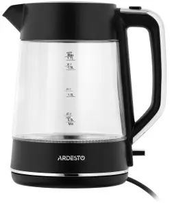Електрочайник ARDESTO 1.7л, Otter, скло, чорний №1