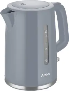 Электрочайник Amica 1.7л, пластик, серый №2