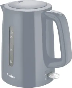 Электрочайник Amica 1.7л, пластик, серый №4