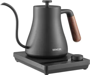 Електрочайник Sencor 0.6л, 5 темп.реж, підтримка температури, мех. управління, нержавіюча сталь, чорний №6