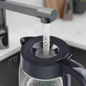 Электрочайник Tefal Morning Glass Kettle, 1.7л, стекло, с подсветкой, черный №6