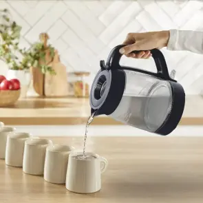 Электрочайник Tefal Morning Glass Kettle, 1.7л, стекло, с подсветкой, черный №9