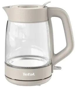 Электрочайник Tefal Morning Glass Kettle, 1.7л, стекло, с подсветкой, бежевый №1