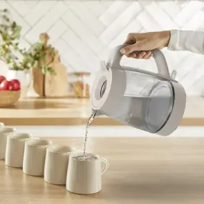 Электрочайник Tefal Morning Glass Kettle, 1.7л, стекло, с подсветкой, бежевый №10