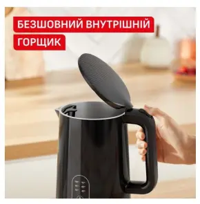 Электрочайник Tefal Thermo Protect Control 1.5л, Strix, с двойными стенками, 6 темп.реж, черный №9