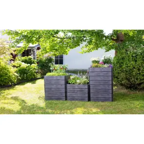 Высокая грядка Egro Quadro M, размер 60 x 80 x 25 см, 4 панели. комплект №1