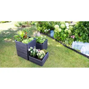 Высокая грядка Egro Quadro M, размер 60 x 80 x 25 см, 4 панели. комплект №3