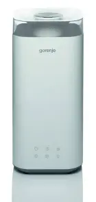 Зволожувач повітря Gorenje H50W 5 л, 20 м2, ультразвуковий, верхня затока, LED дисплей, автовідключення, аромакапсула, холодна пара, білий №3