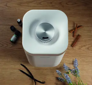 Зволожувач повітря Gorenje H50W 5 л, 20 м2, ультразвуковий, верхня затока, LED дисплей, автовідключення, аромакапсула, холодна пара, білий №7