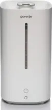 Зволожувач повітря Gorenje ультразвуковий, 20м2, 5л, 500мл/г, електр. кер-ння, верх. залив воды, авт. вимкн, білий