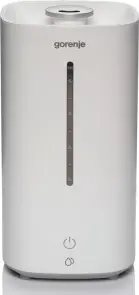 Зволожувач повітря Gorenje ультразвуковий, 20м2, 5л, 500мл/г, електр. кер-ння, верх. залив воды, авт. вимкн, білий №1