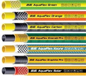 Шланг садовый 2E AquaFlex Graphite Pro 3/4" 30м 4 слоя 20бар -10…+60°C ороситель 2 коннектора адаптер №4