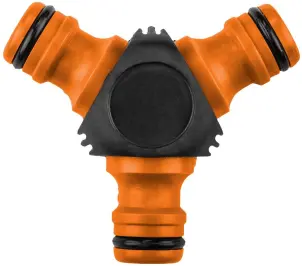 Коннектор-тройник для шланга Neo Tools 1/2"-3/4", двухкомпонентный №1