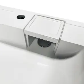 Раковина, умивальник Adamant WASHER NEW, штучний камінь, прямокут., з отвором для змішувача, без переливу, 595х595х115мм, накладний, білий №9