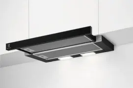 Витяжка Electrolux телескопічна, 59см, 410м.куб/год., чорний