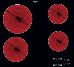 Варочная поверхность Whirlpool электрическая стеклокерамическая, 60см, черный