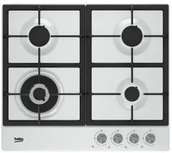 Варильна поверхня Beko газова, 60см, чавун, білий
