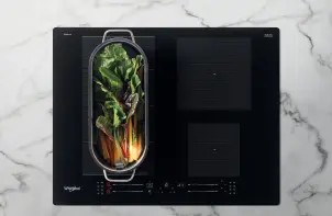 Варильна поверхня Whirlpool індукційна, 60см, розширена зона, чорний №6