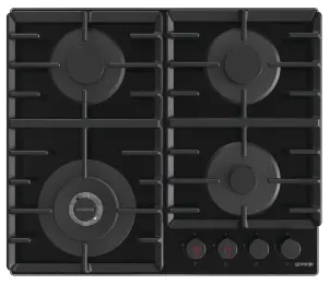 Варочная поверхность Gorenje газовая на стекле, 60см, чугун, черный №1