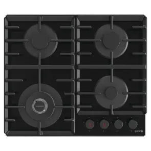 Варочная поверхность Gorenje газовая на стекле, 60см, чугун, черный №2