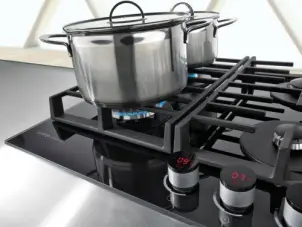 Варочная поверхность Gorenje газовая на стекле, 60см, чугун, черный №4