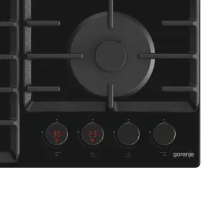 Варочная поверхность Gorenje газовая на стекле, 60см, чугун, черный №9