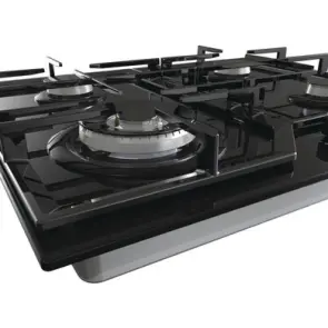 Варильна поверхня Gorenje газова на склі, 60см, чавун, чорний №5