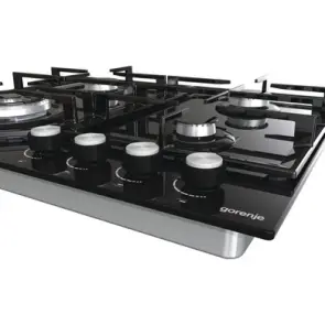 Варильна поверхня Gorenje газова на склі, 60см, чавун, чорний №6