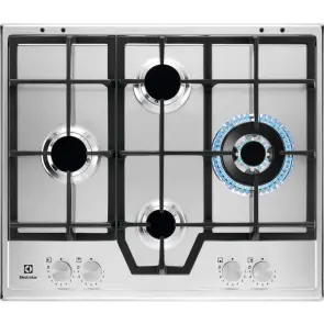 Варочная поверхность Electrolux газовая, 60см, чугун, нерж. №2