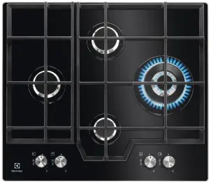 Варильна поверхня Electrolux газова на склі, 60см, чавун, чорний №2