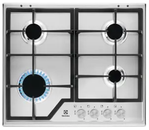 Варильна поверхня Electrolux газова, 60см, чавун, нерж №1